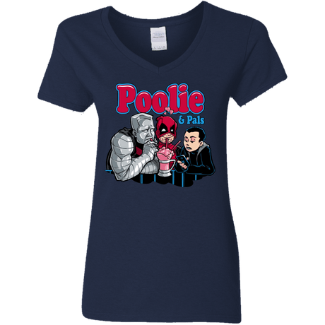 T-Shirts Navy / S Poolie Women's V-Neck T-Shirt