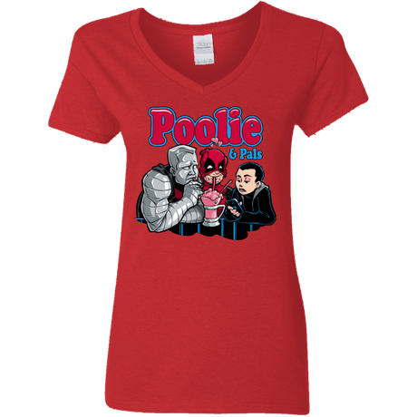 T-Shirts Red / S Poolie Women's V-Neck T-Shirt