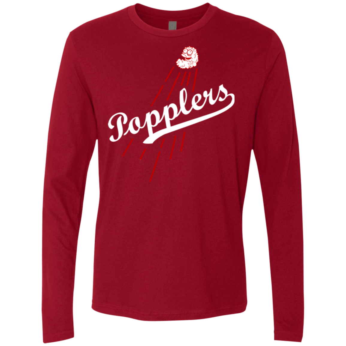 T-Shirts Cardinal / Small Popplers Men's Premium Long Sleeve