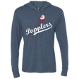 T-Shirts Indigo / X-Small Popplers Triblend Long Sleeve Hoodie Tee