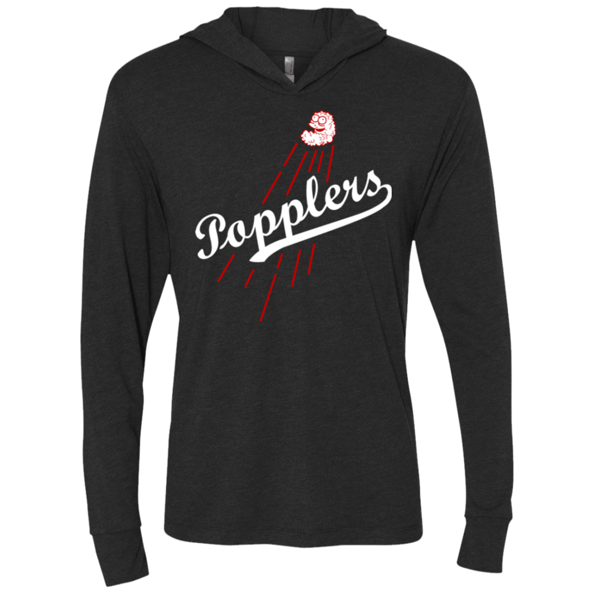 T-Shirts Vintage Black / X-Small Popplers Triblend Long Sleeve Hoodie Tee