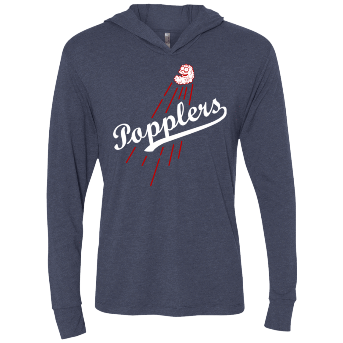 T-Shirts Vintage Navy / X-Small Popplers Triblend Long Sleeve Hoodie Tee
