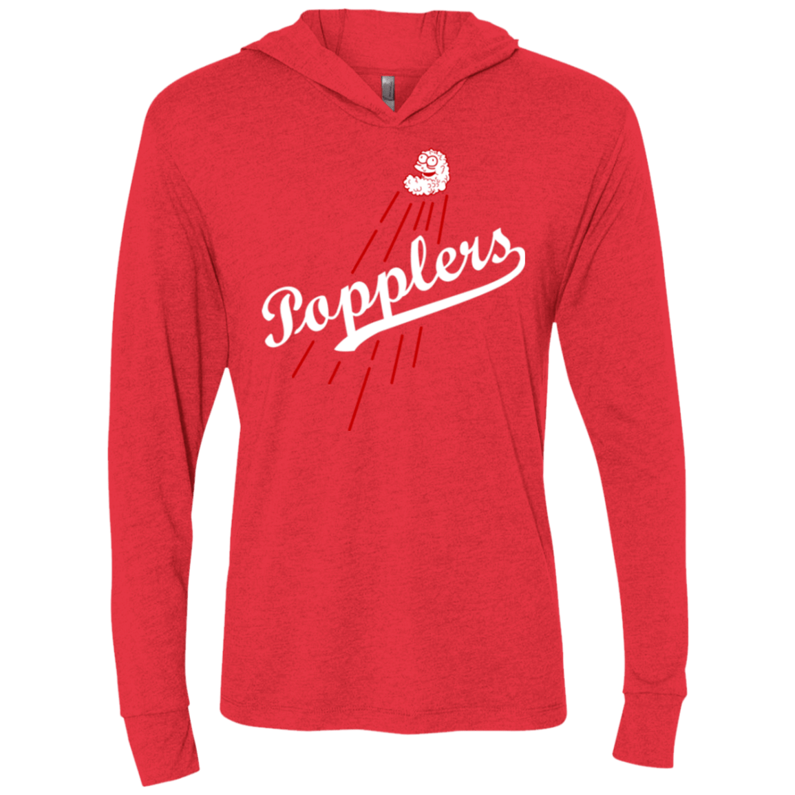 T-Shirts Vintage Red / X-Small Popplers Triblend Long Sleeve Hoodie Tee