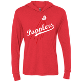 T-Shirts Vintage Red / X-Small Popplers Triblend Long Sleeve Hoodie Tee