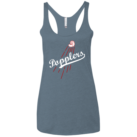 T-Shirts Indigo / X-Small Popplers Women's Triblend Racerback Tank