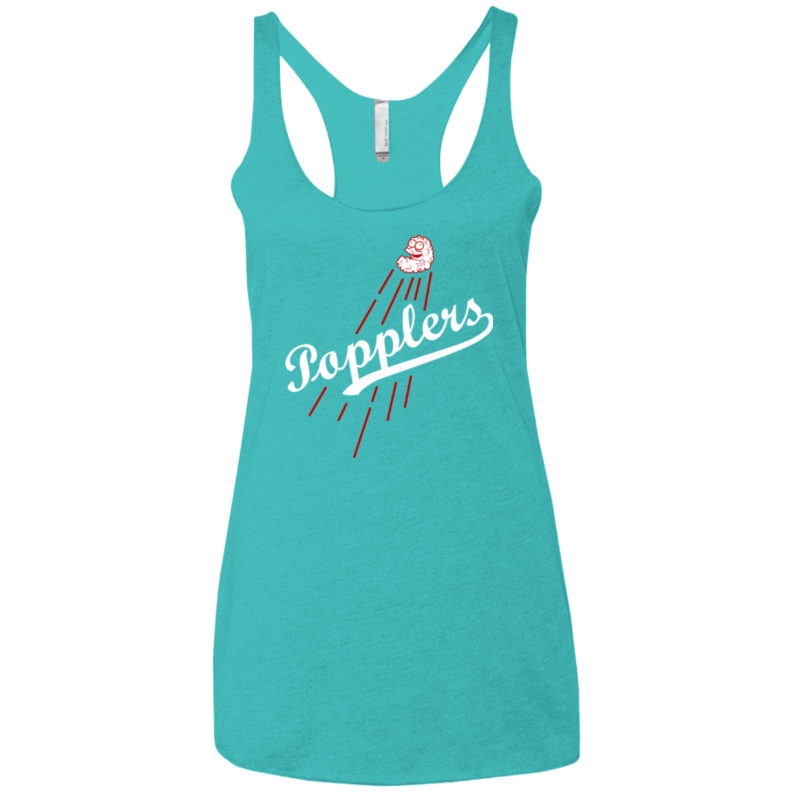 T-Shirts Tahiti Blue / X-Small Popplers Women's Triblend Racerback Tank