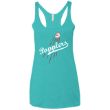 T-Shirts Tahiti Blue / X-Small Popplers Women's Triblend Racerback Tank