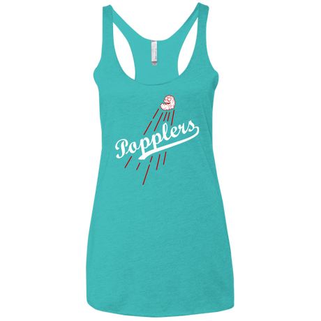 T-Shirts Tahiti Blue / X-Small Popplers Women's Triblend Racerback Tank