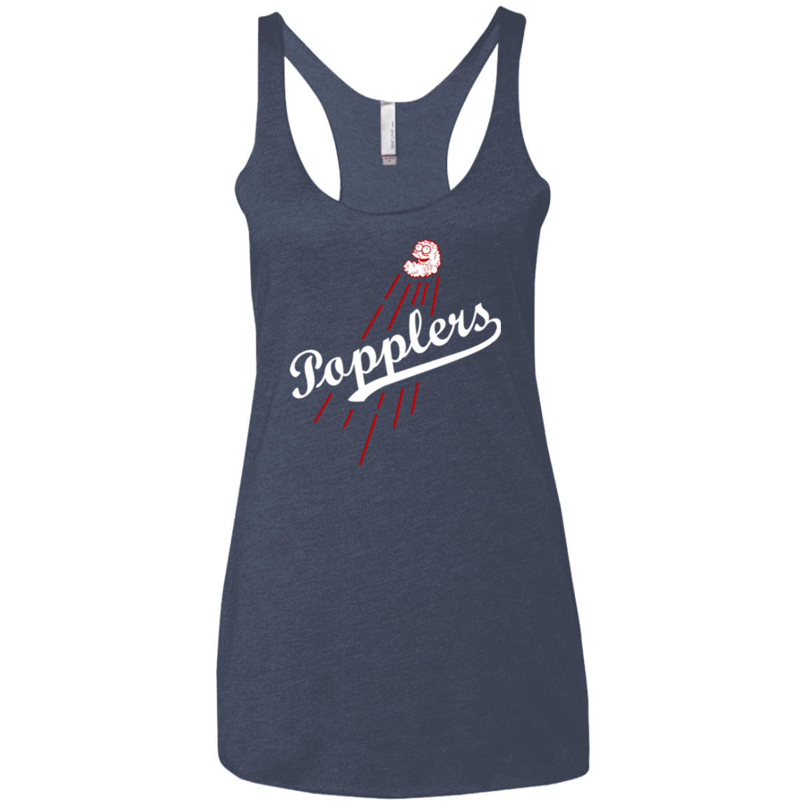 T-Shirts Vintage Navy / X-Small Popplers Women's Triblend Racerback Tank