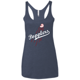 T-Shirts Vintage Navy / X-Small Popplers Women's Triblend Racerback Tank