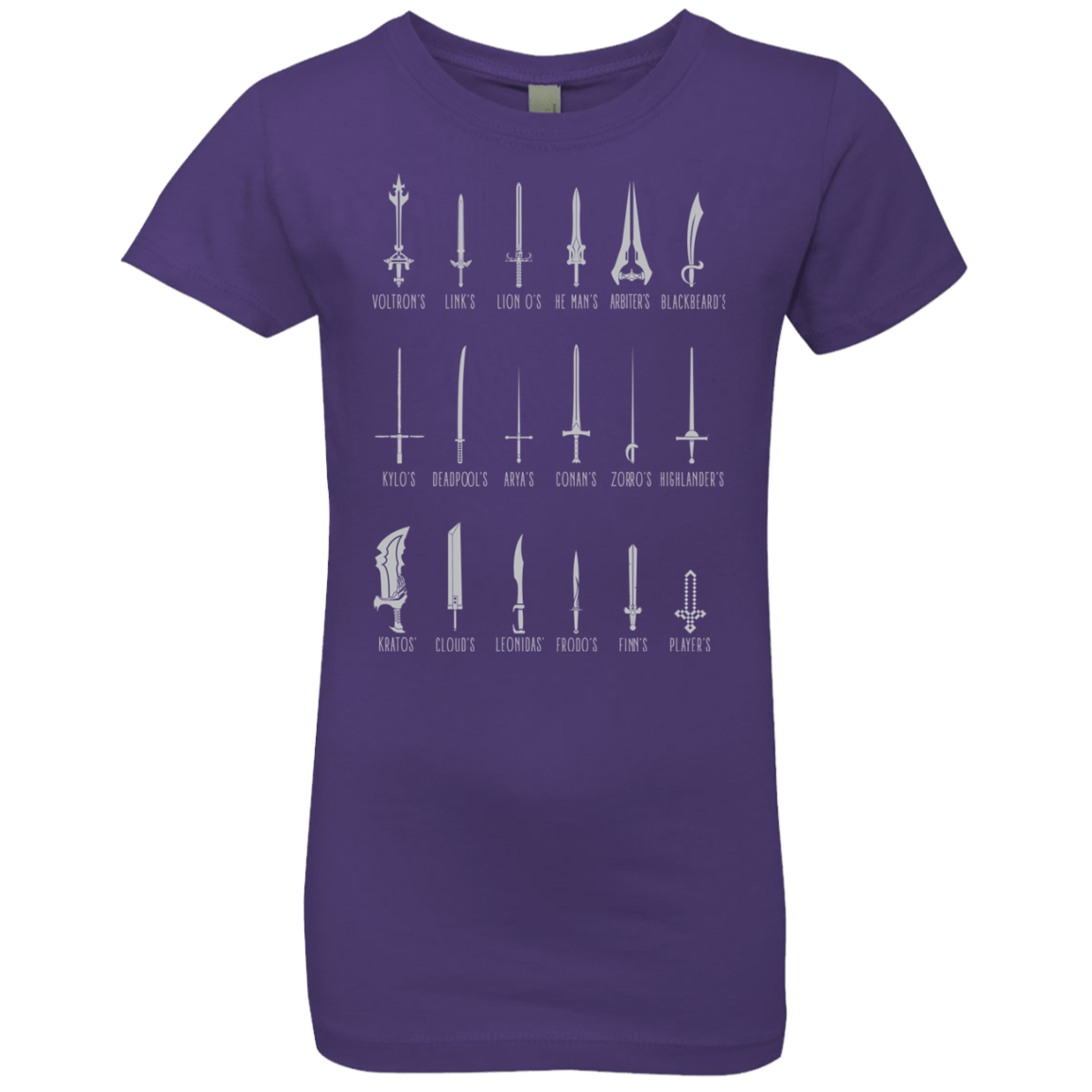 T-Shirts Purple Rush / YXS POPULAR SWORDS Girls Premium T-Shirt