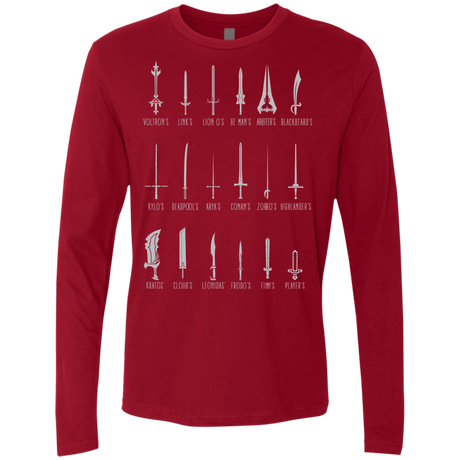 T-Shirts Cardinal / Small POPULAR SWORDS Men's Premium Long Sleeve
