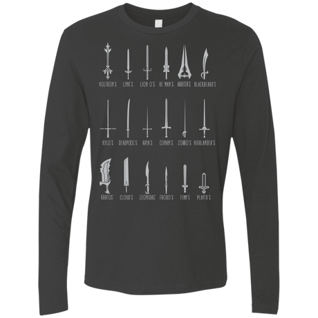 T-Shirts Heavy Metal / Small POPULAR SWORDS Men's Premium Long Sleeve