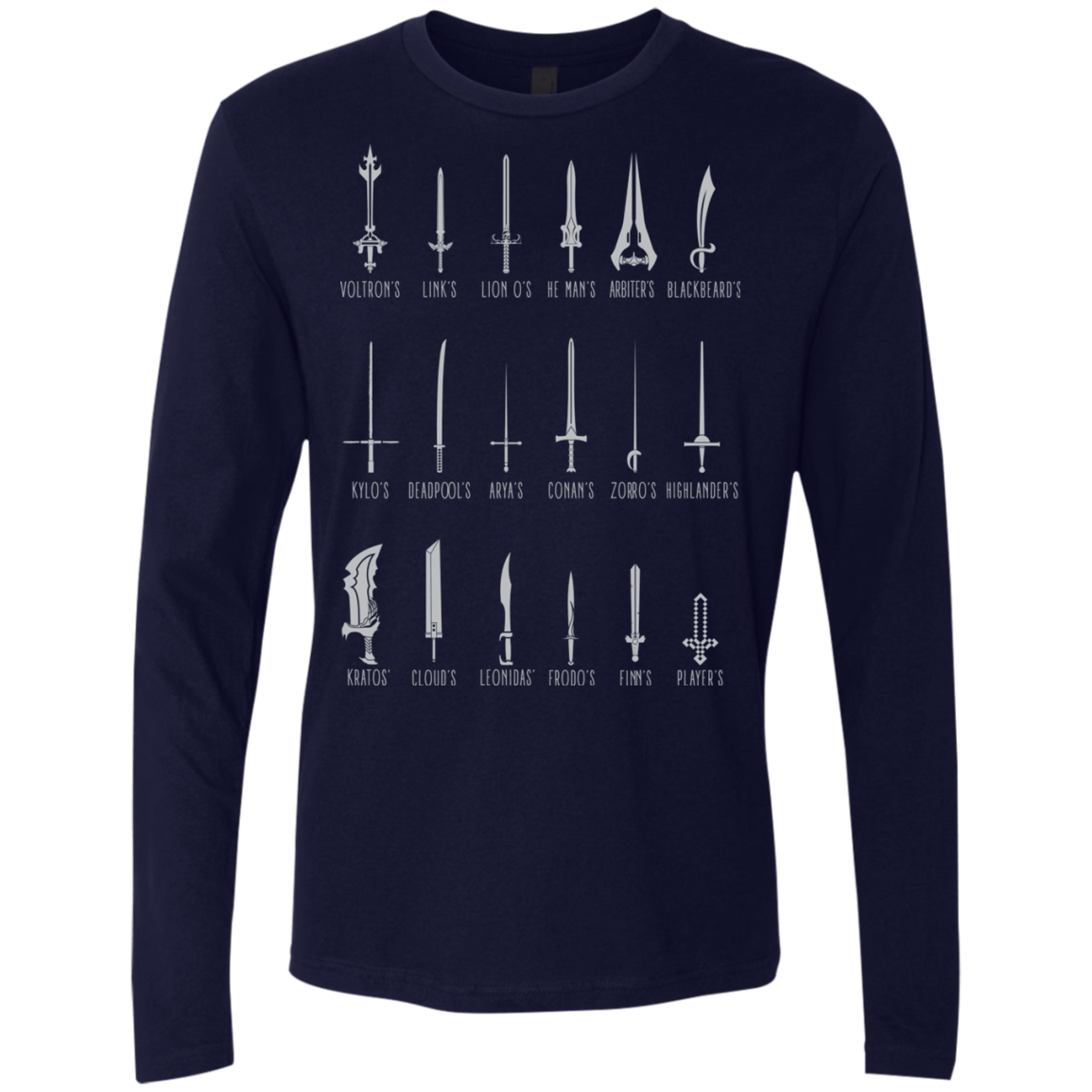 T-Shirts Midnight Navy / Small POPULAR SWORDS Men's Premium Long Sleeve