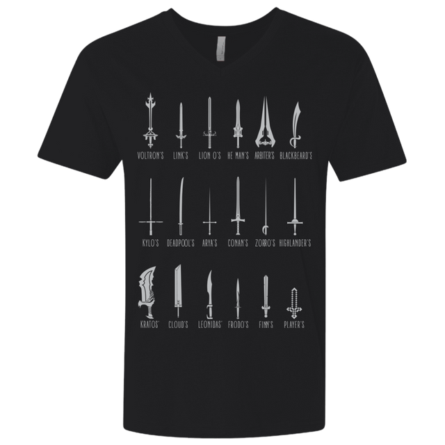 T-Shirts Black / X-Small POPULAR SWORDS Men's Premium V-Neck