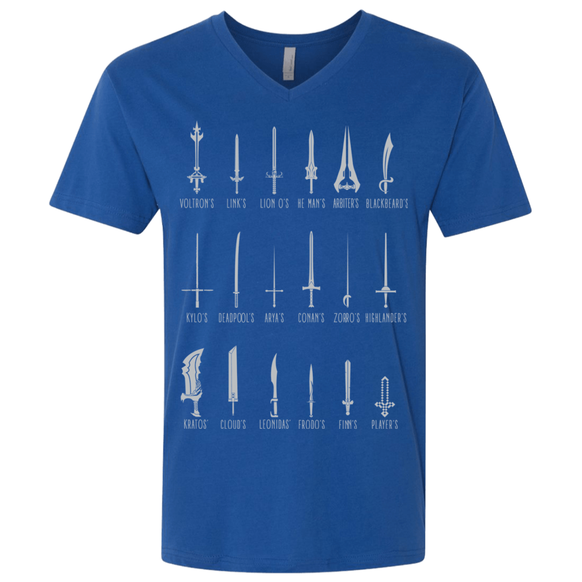 T-Shirts Royal / X-Small POPULAR SWORDS Men's Premium V-Neck