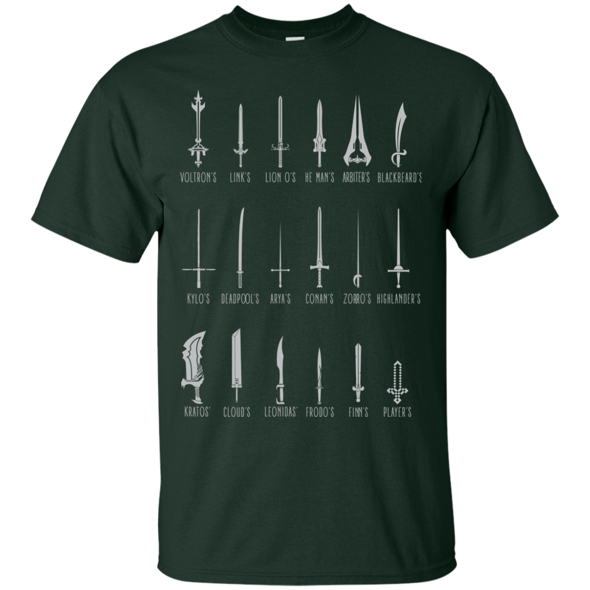 T-Shirts Forest Green / Small POPULAR SWORDS T-Shirt