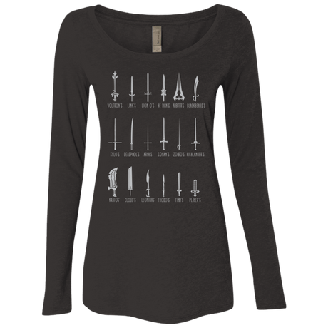 T-Shirts Vintage Black / Small POPULAR SWORDS Women's Triblend Long Sleeve Shirt