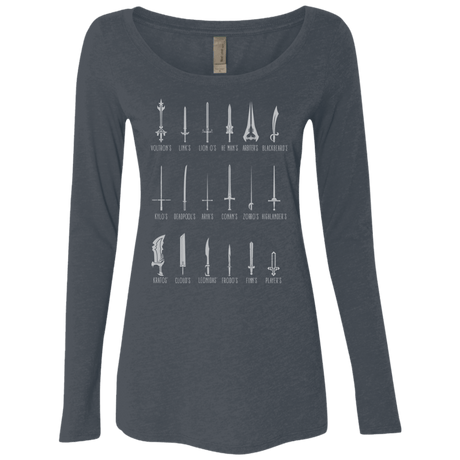 T-Shirts Vintage Navy / Small POPULAR SWORDS Women's Triblend Long Sleeve Shirt
