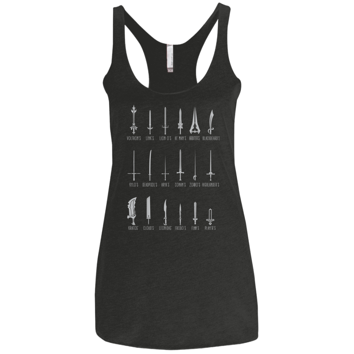 T-Shirts Vintage Black / X-Small POPULAR SWORDS Women's Triblend Racerback Tank