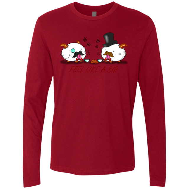 T-Shirts Cardinal / Small Poros like a sir Men's Premium Long Sleeve