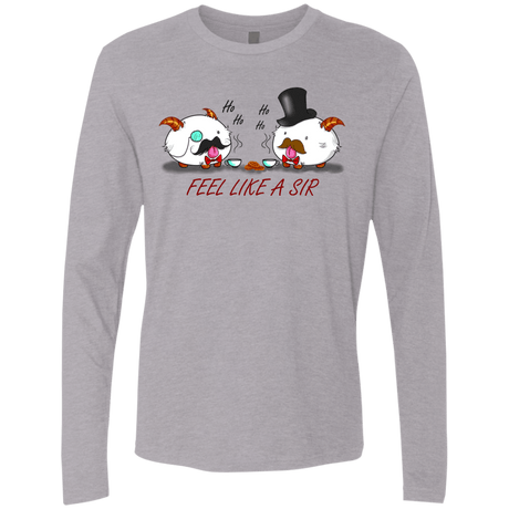 T-Shirts Heather Grey / Small Poros like a sir Men's Premium Long Sleeve