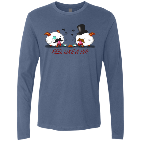T-Shirts Indigo / Small Poros like a sir Men's Premium Long Sleeve