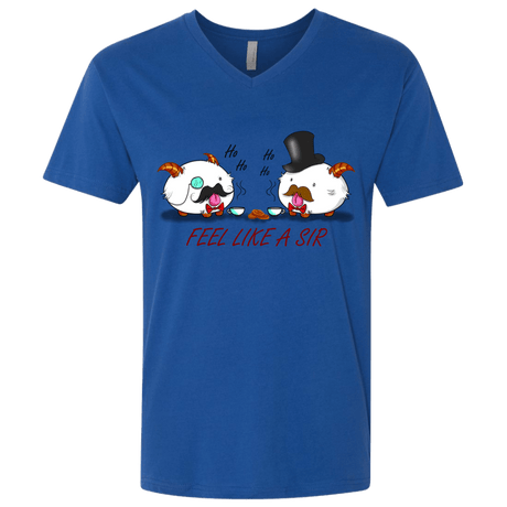 T-Shirts Royal / X-Small Poros like a sir Men's Premium V-Neck