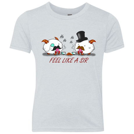 T-Shirts Heather White / YXS Poros like a sir Youth Triblend T-Shirt
