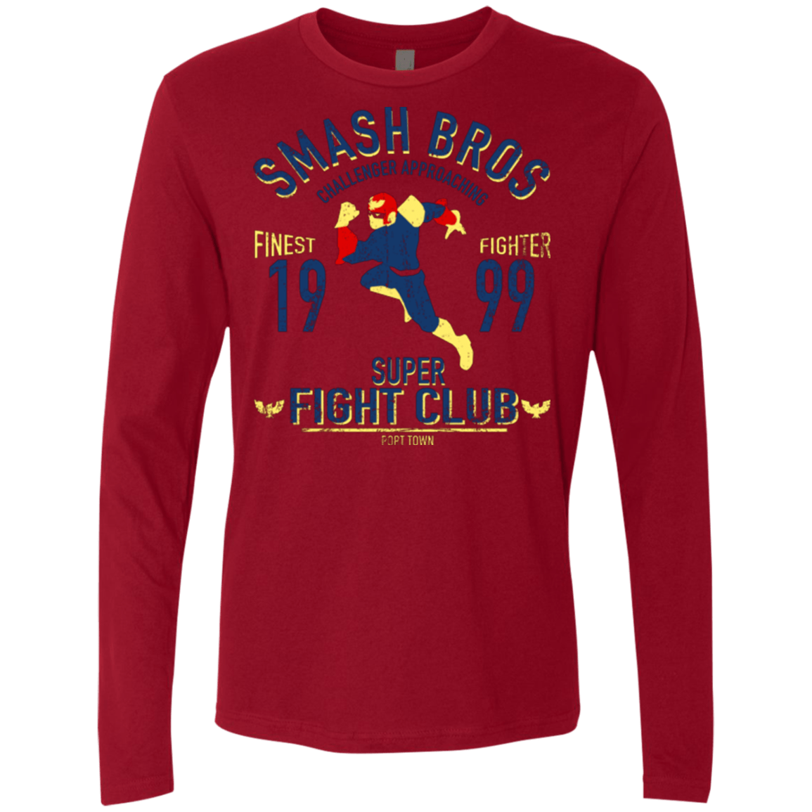 T-Shirts Cardinal / Small Port Town Fighter Men's Premium Long Sleeve