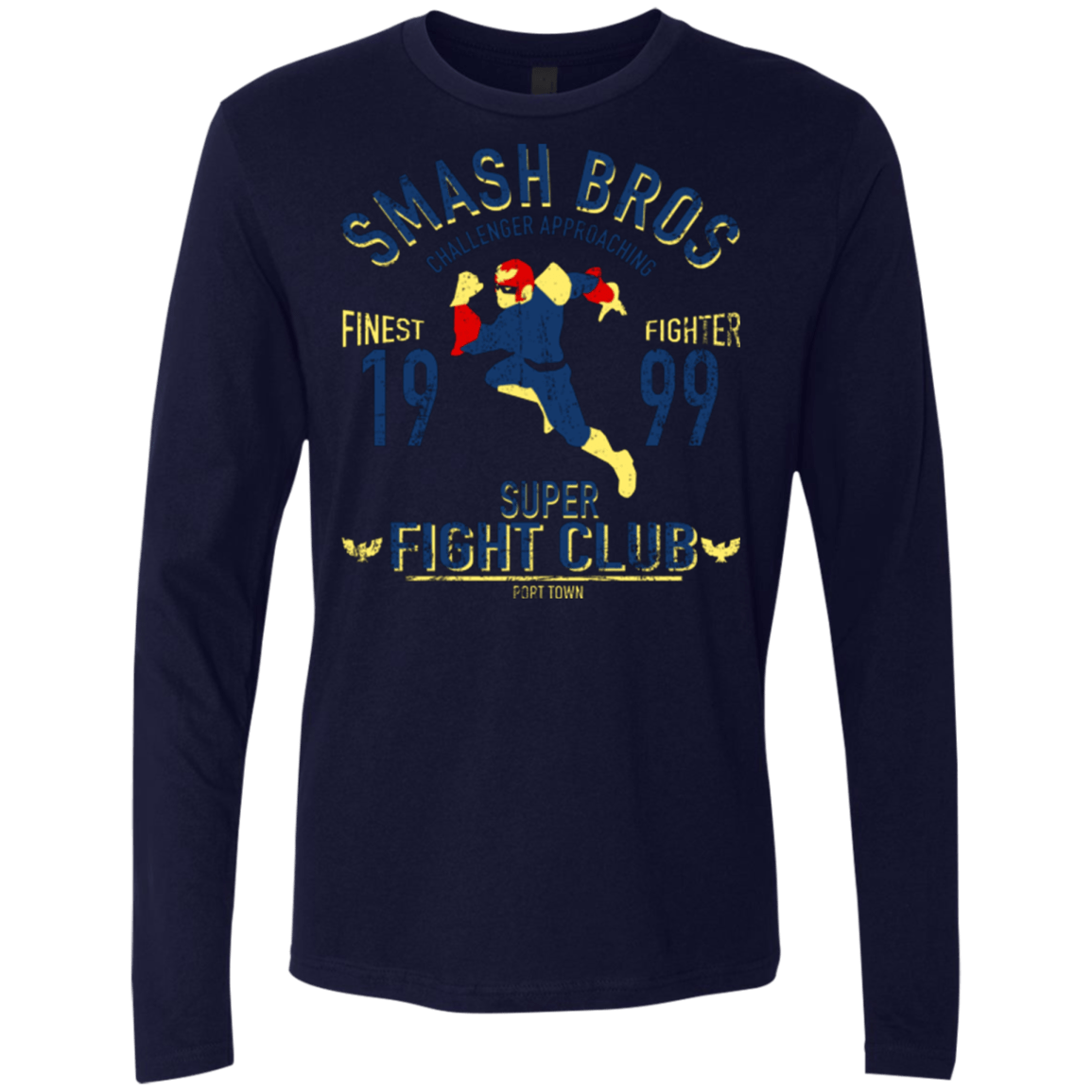T-Shirts Midnight Navy / Small Port Town Fighter Men's Premium Long Sleeve