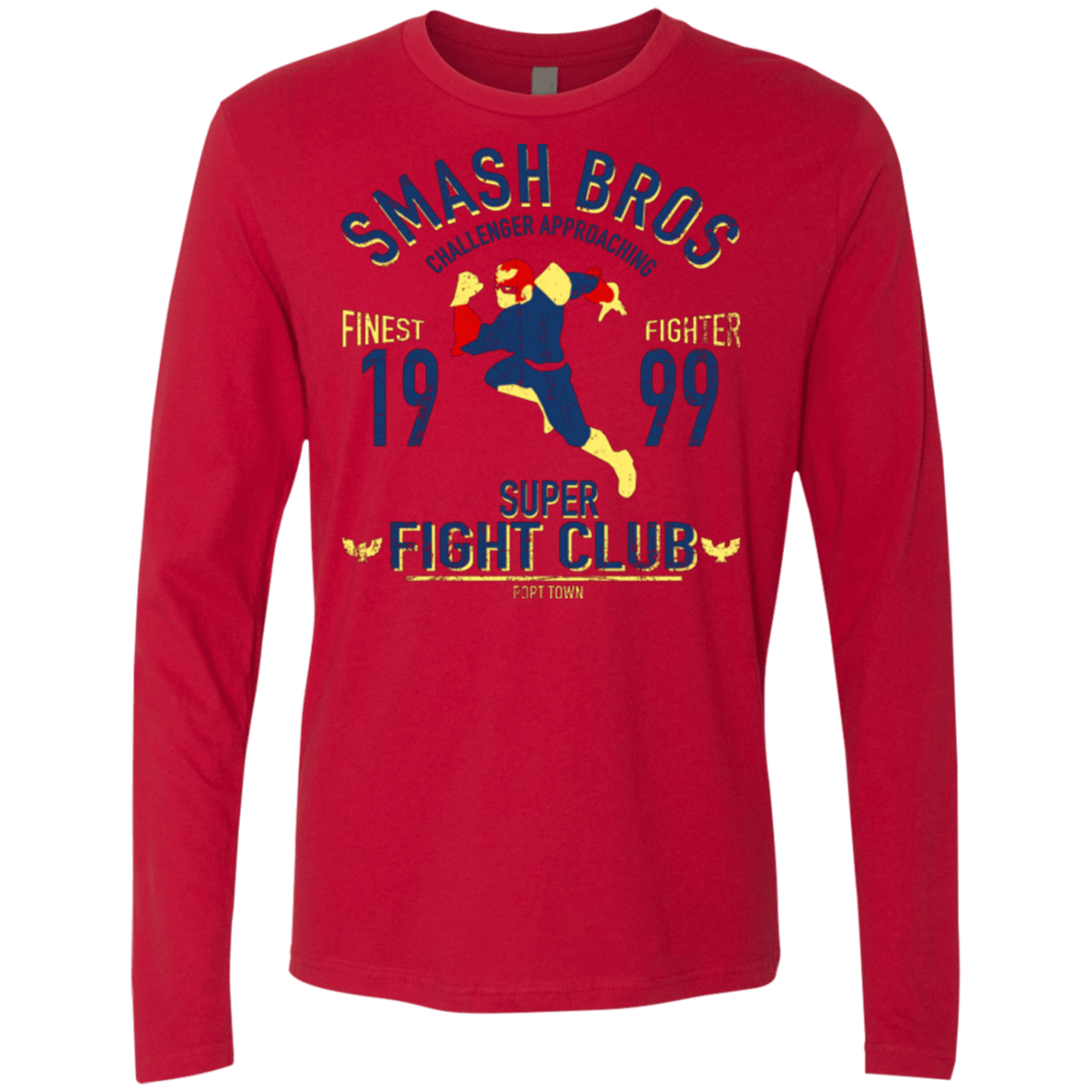 T-Shirts Red / Small Port Town Fighter Men's Premium Long Sleeve
