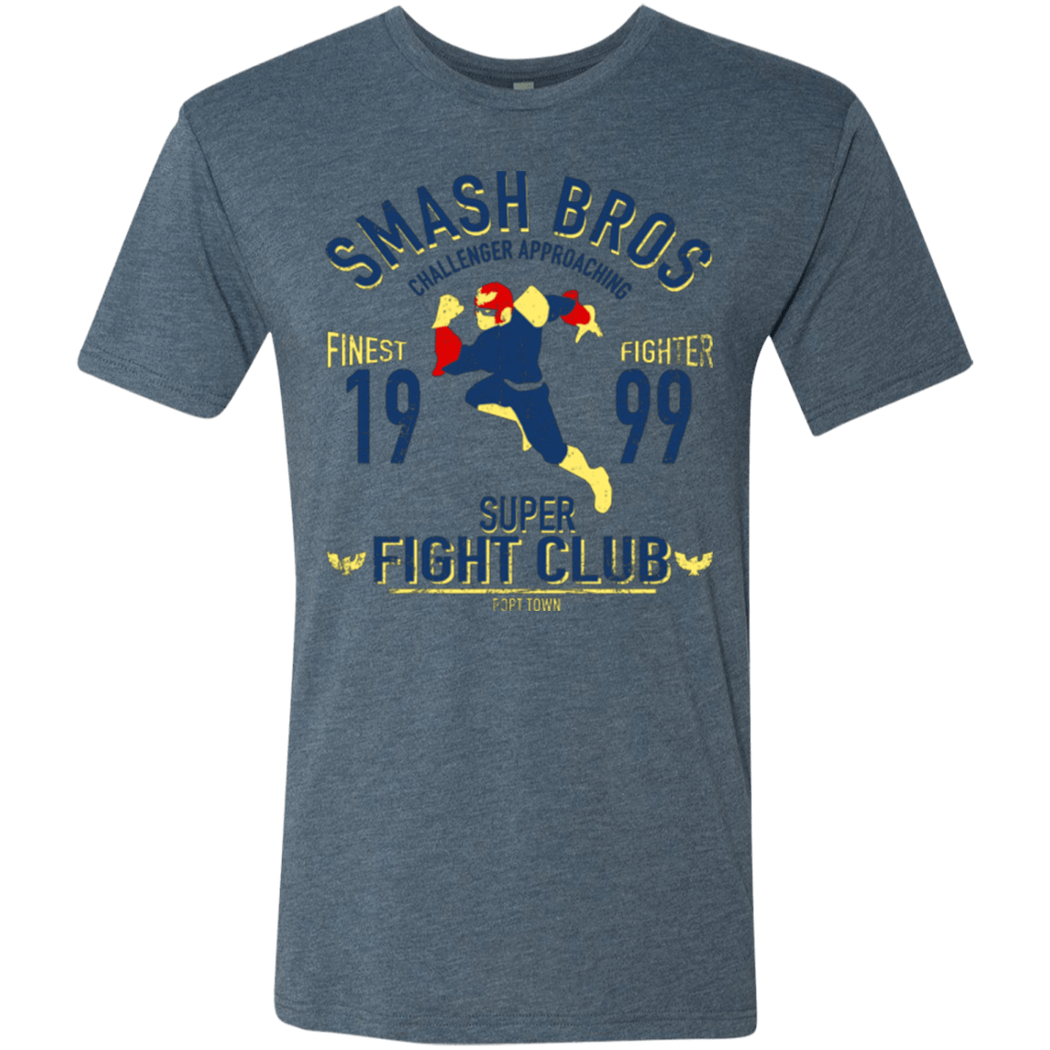 T-Shirts Indigo / Small Port Town Fighter Men's Triblend T-Shirt