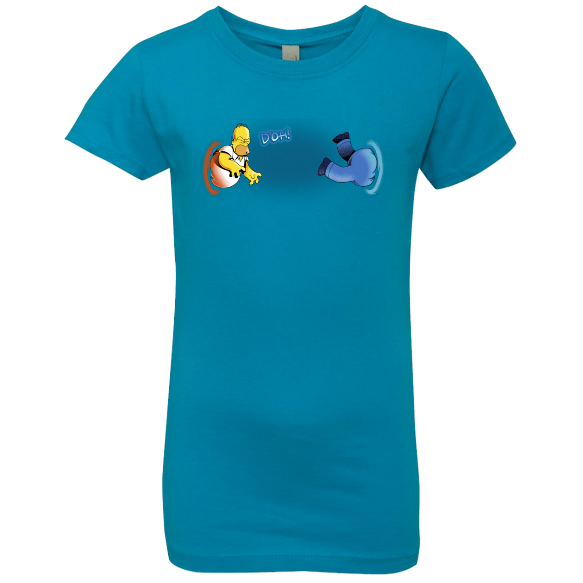 T-Shirts Turquoise / YXS Portal D'oh Girls Premium T-Shirt