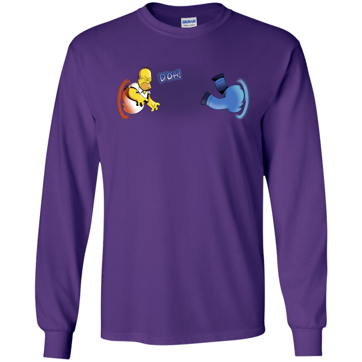 T-Shirts Purple / S Portal D'oh Men's Long Sleeve T-Shirt