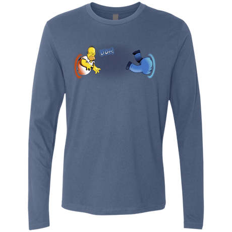 T-Shirts Indigo / S Portal D'oh Men's Premium Long Sleeve