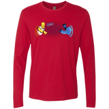 T-Shirts Red / S Portal D'oh Men's Premium Long Sleeve