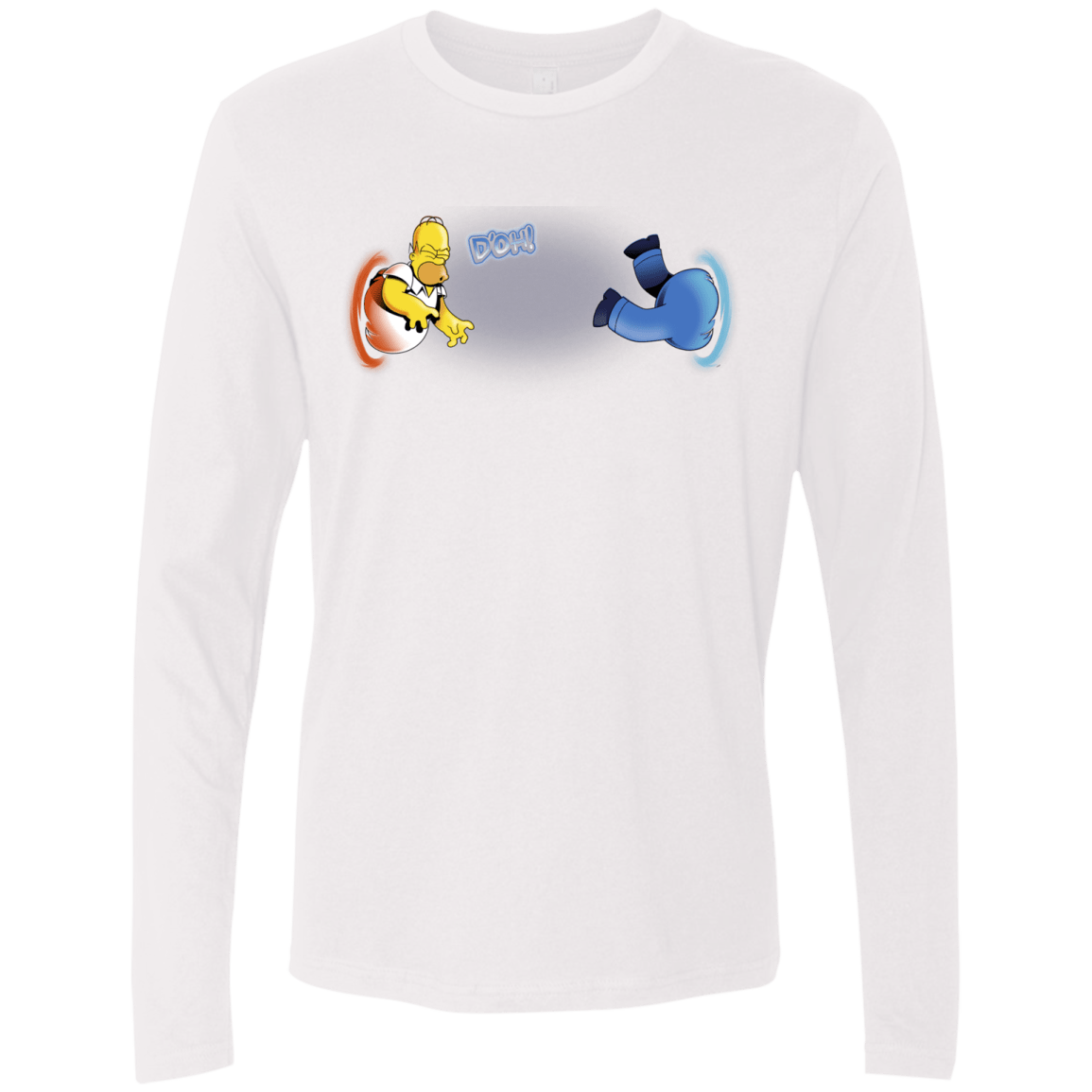 T-Shirts White / S Portal D'oh Men's Premium Long Sleeve