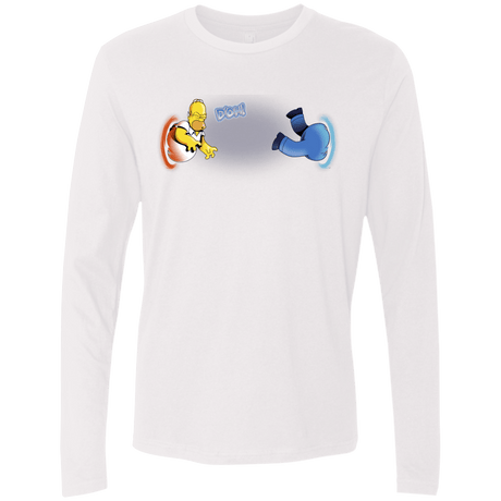 T-Shirts White / S Portal D'oh Men's Premium Long Sleeve