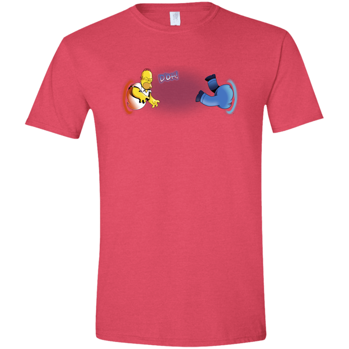 T-Shirts Heather Red / S Portal D'oh Men's Semi-Fitted Softstyle