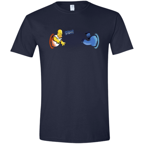 T-Shirts Navy / X-Small Portal D'oh Men's Semi-Fitted Softstyle