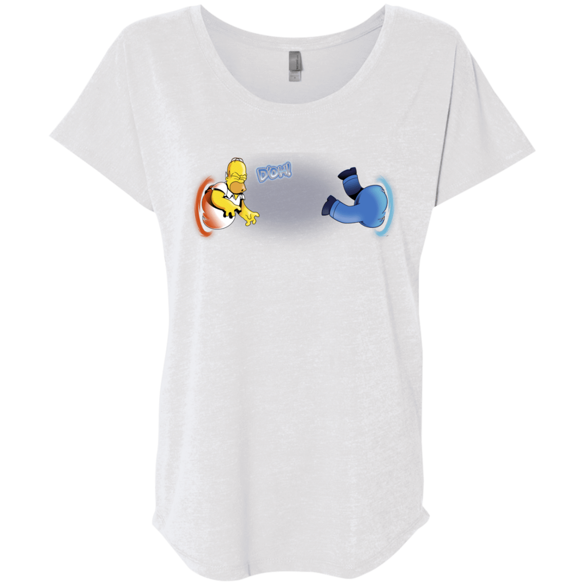 T-Shirts Heather White / X-Small Portal D'oh Triblend Dolman Sleeve
