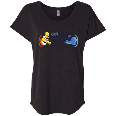 T-Shirts Vintage Black / X-Small Portal D'oh Triblend Dolman Sleeve