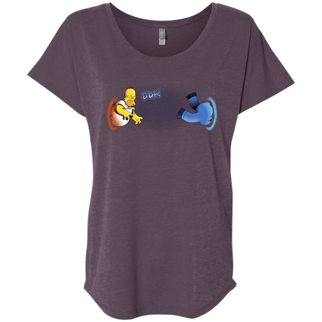 T-Shirts Vintage Purple / X-Small Portal D'oh Triblend Dolman Sleeve