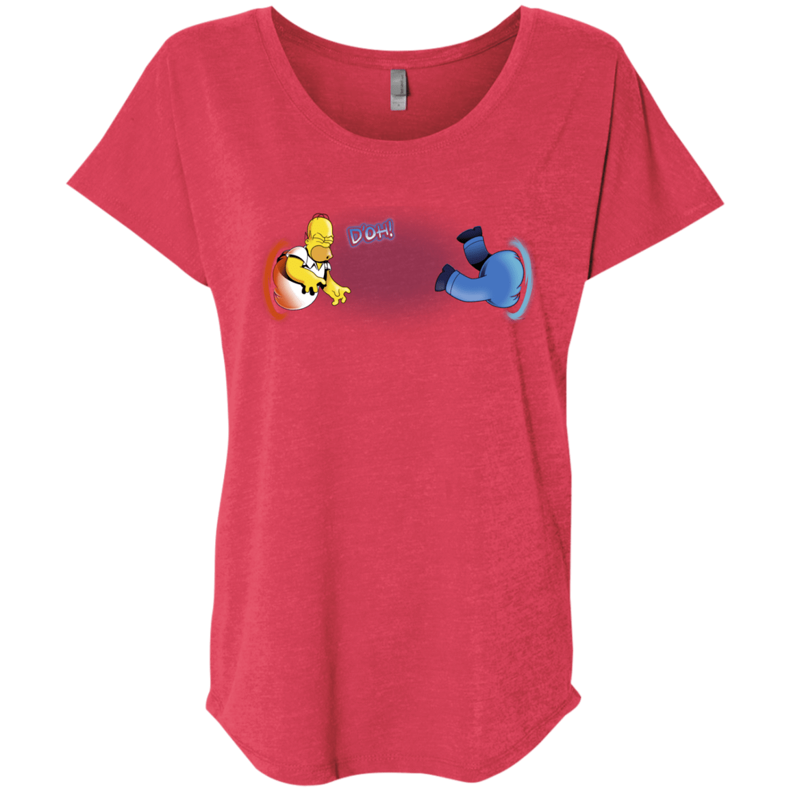 T-Shirts Vintage Red / X-Small Portal D'oh Triblend Dolman Sleeve