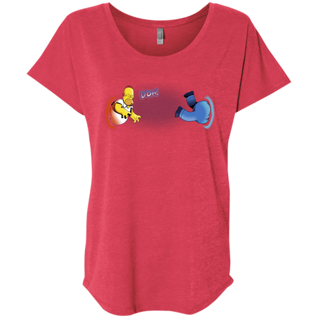 T-Shirts Vintage Red / X-Small Portal D'oh Triblend Dolman Sleeve
