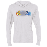 T-Shirts Heather White / X-Small Portal D'oh Triblend Long Sleeve Hoodie Tee