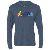 T-Shirts Indigo / X-Small Portal D'oh Triblend Long Sleeve Hoodie Tee