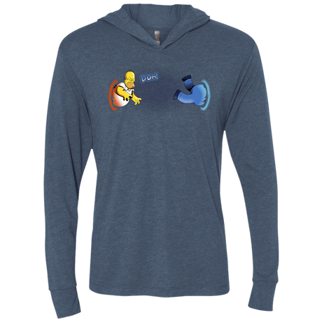 T-Shirts Indigo / X-Small Portal D'oh Triblend Long Sleeve Hoodie Tee