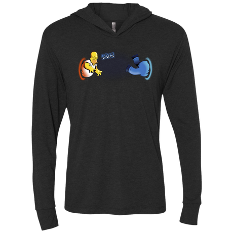 T-Shirts Vintage Black / X-Small Portal D'oh Triblend Long Sleeve Hoodie Tee